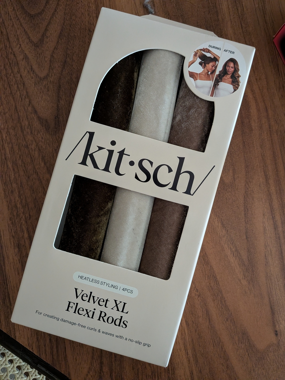 Kitsch Velvet XL Flexi Rods - Brown & Cream Set